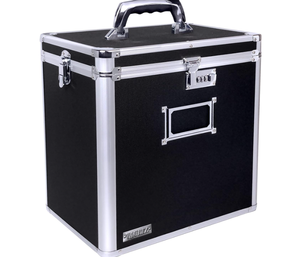 lot 365 image: Vaultz Vinyl Record Storage Box, Black