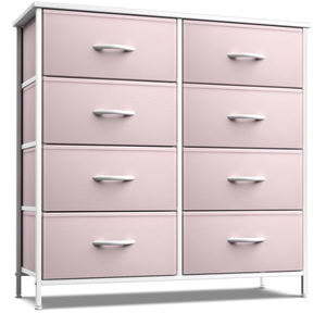 lot 369 image: Sorbus Kids Dresser with 8 Drawers, Pink