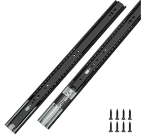 lot 217 image: homdiy 10 Pair Soft Close Drawer Slides 20 Inch 3-Section, Black
