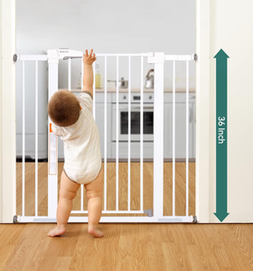 lot 220 image: BABELIO 36 Extra Tall Dog Gate, 26-40 Wide Auto Close Baby Gate