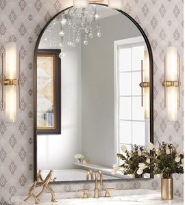 lot 231 image: Brightify Arched Mirror, Arched Wall Mirror, 24 x 36 Inch Black