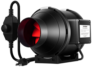 lot 243 image: VIVOSUN R4 4 Inch 190 CFM Inline Duct Ventilation Fan with Variable Speed Controller for Grow Tent
