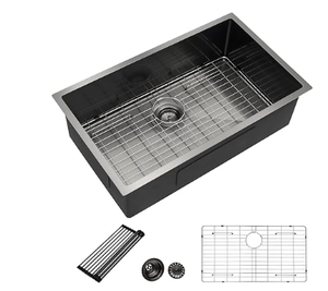 lot 456 image: Matte Black Kitchen Sink Undermount
