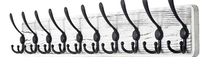 lot 462 image: 10 Tri Hooks Dseap Coat Rack Wall Mounted
