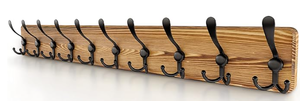 lot 463 image: Coat Rack Wall Mount with 10 Tri Hooks