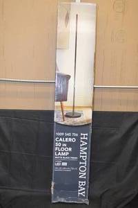 lot 2 image: NEW - Hampton Bay Calero 50 Floor Lamp Matte Black Finish