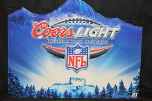 lot 37 image: NFL Coors Light Aluminum Sign