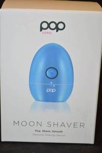 lot 143 image: Pop Sonic Moon Shaver Personal Shaving Device - Blue