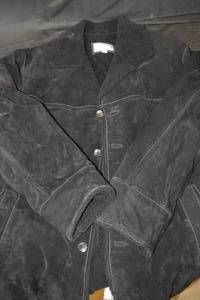 lot 138 image: Wilson Leather Premium High Quality Wool Lined Suede Leather Jacket - Black, XL