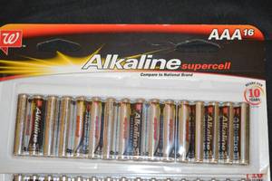 lot 13 image: 2ct 16 Pack Walgreens Brand Alkaline Supercell AAA Batteries