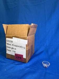 lot 55 image: NO SHIPPING 100 - 40ml Glass Evaporating Dishes