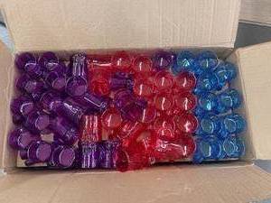 lot 25 image: Box of mini beer stien shot glasses                                          F3