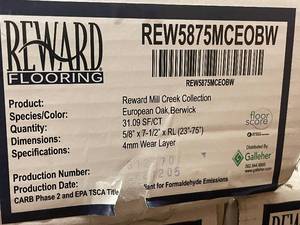 lot 50 image: European Oak Flooring 1 Box is 31.9 Sq Feet
