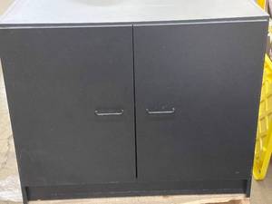 lot 101 image: Black Cabinet 30 inches tall 36 wide 18 deep
