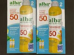 lot 165 image: Alba Broad Spectrum Sunscreen 2 boxes of 2 L1
