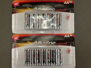 lot 220 image: 2 Packs of 16 double A batteries 36 total K4