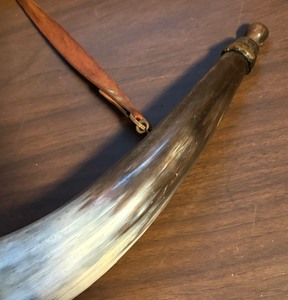 Vintage Animal Horn with Leather Strap