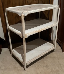 Vintage White Metal Table