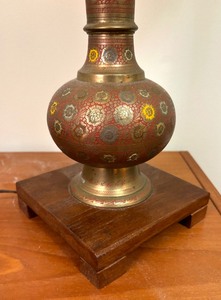 Vintage Indian Brass Table Lamp