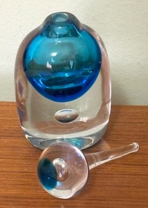 Vintage Dansk Art Glass Perfume Dauber Bottle