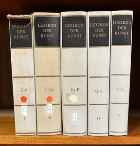 5 Vintage Lexikon Der Kunst German Books