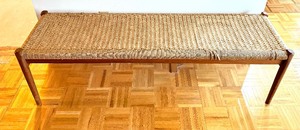Vintage Mid Century Modern Danish J.L. Mllers Bench  J.L. Mllers Model 63 Mid Century Bench