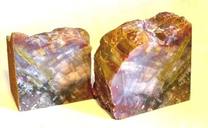 Pair of Agate  Rock Slice Bookends