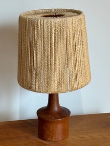 Mid Century Modern Danish Teak Table Lamp  Mid Century Modern Teak Bedside Lamp