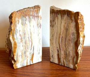 Pair of Vintage Marble Bookends