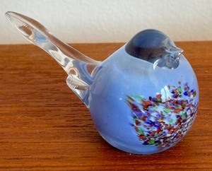 Pair of Art Glass Birds