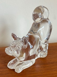 Hadeland Crystal Dog Figurine