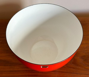 Red Enamel Bowl by Arabia of Finland