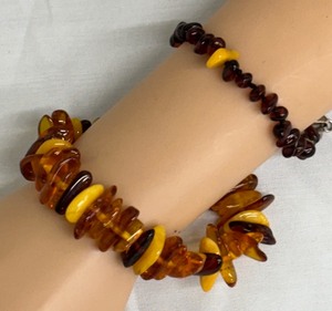 Amber Beaded Necklaces, Bracelet and Pendants