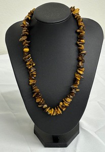Coral and Tigers Eye Beaded Necklaces and Bracelet