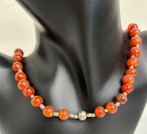 Vintage Carnelian Beaded Necklace