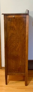 Vintage 20th Century Mission Solid Oak Narrow Chest of Drawers