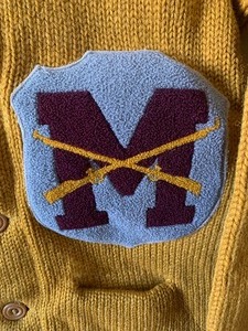 Vintage University of Minnesota Knotted Wool Cardigan by Warners Minneapolis