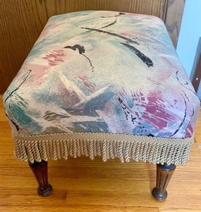 Vintage Foot Stool with Fringe