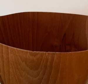 Vintage Mid Century Modern Teak Wastebasket by Norwood LTD