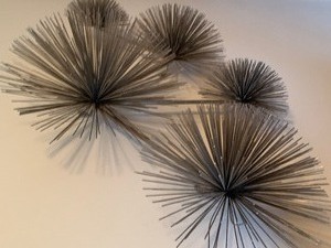 Contemporary American Curtis Jer  Brass Sea Urchin Wallhanging