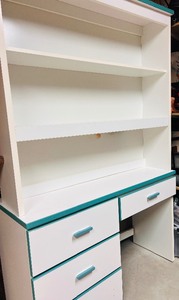 lot 105 image: Vintage Study Table with Hutch