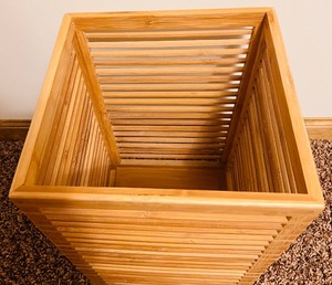 lot 92 image: Bamboo Waste Basket by The Container Store