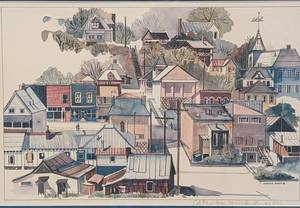 lot 137 image: Framed Park City Utah Print by Jennifer Sharp