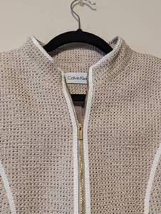 lot 82 image: Calvin Klein Tweed Zip Up Jacket