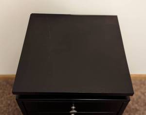 lot 34 image: Small Black Rolling File Cabinet