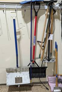 lot 42 image: Large Variety of Long Handled Yard Tools and More