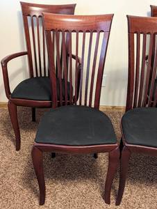 lot 101 image: SA A. Sibau Italian Cherry Wood Dining Chairs