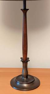 lot 27 image: Decorative Wood Table Lamp
