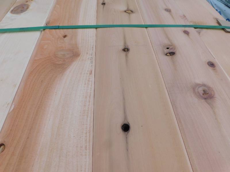 1 x 8 Cedar Tongue & Groove LWP- 4 Reversible Smooth  Rough Finish - 876 Linear Feet