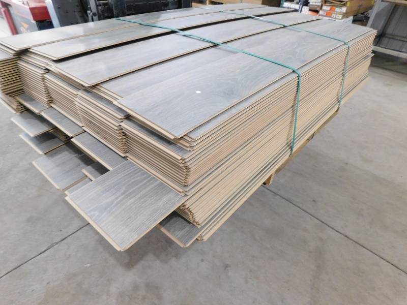 Gray 10 mm T x 10 in.W Water Resistant Laminate Flooring (961 sqft)